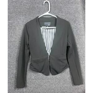 Kaii Los Angeles Blazer Jacket Womens Size M Black Open Front Casual Bussines